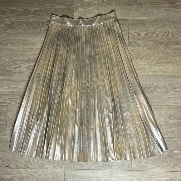Zara Dresses & Skirts - Washed Golden Midi Skirt